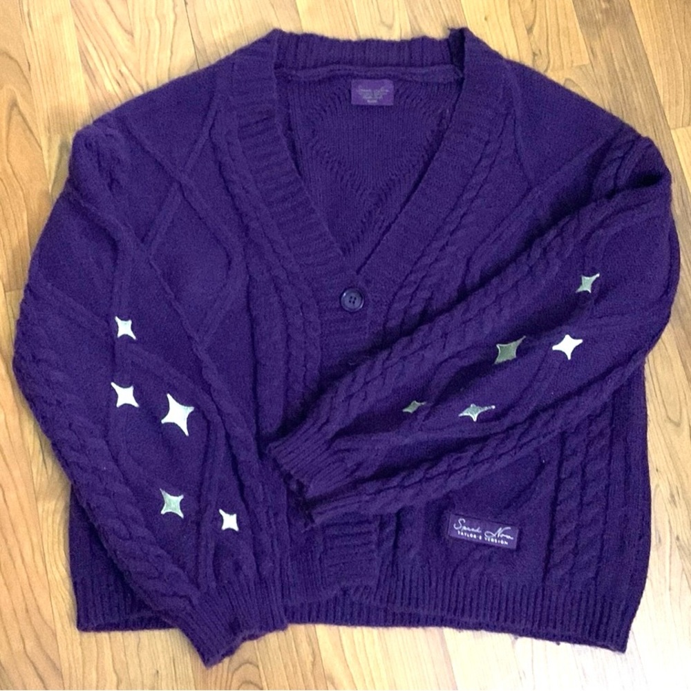 💜 Authentic Taylor Swift Speak Now Cardigan Sweater • Size XL/2XL